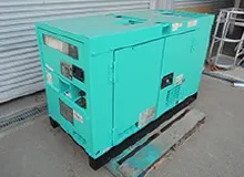 工事現場での発電機の盗難防止